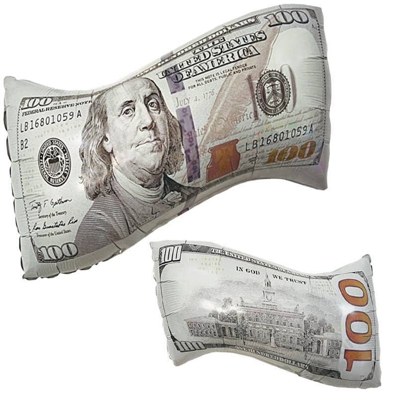 Шар фольгированный 100 долларов США, 1 шт. 2