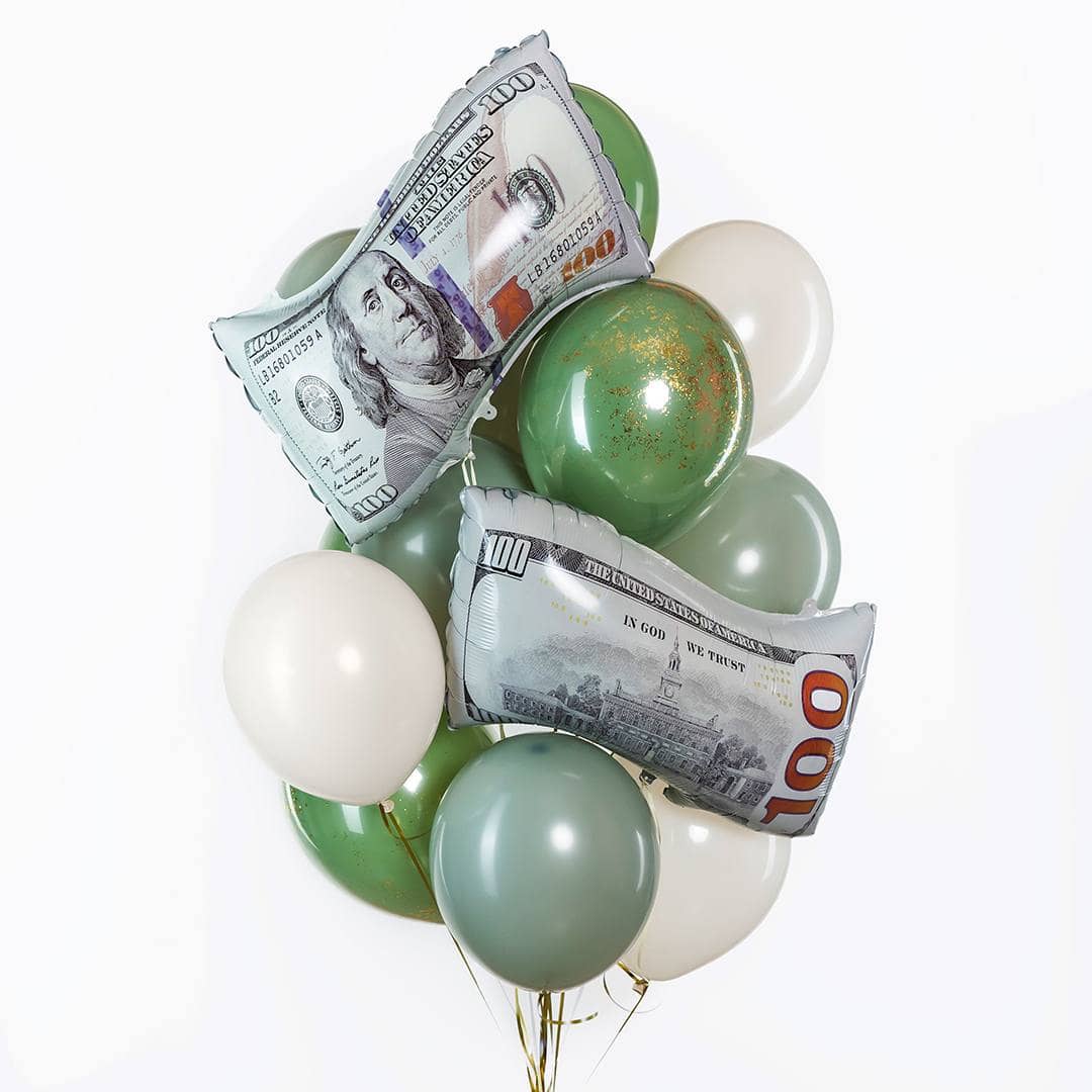Шар фольгированный 100 долларов США, 1 шт. 4