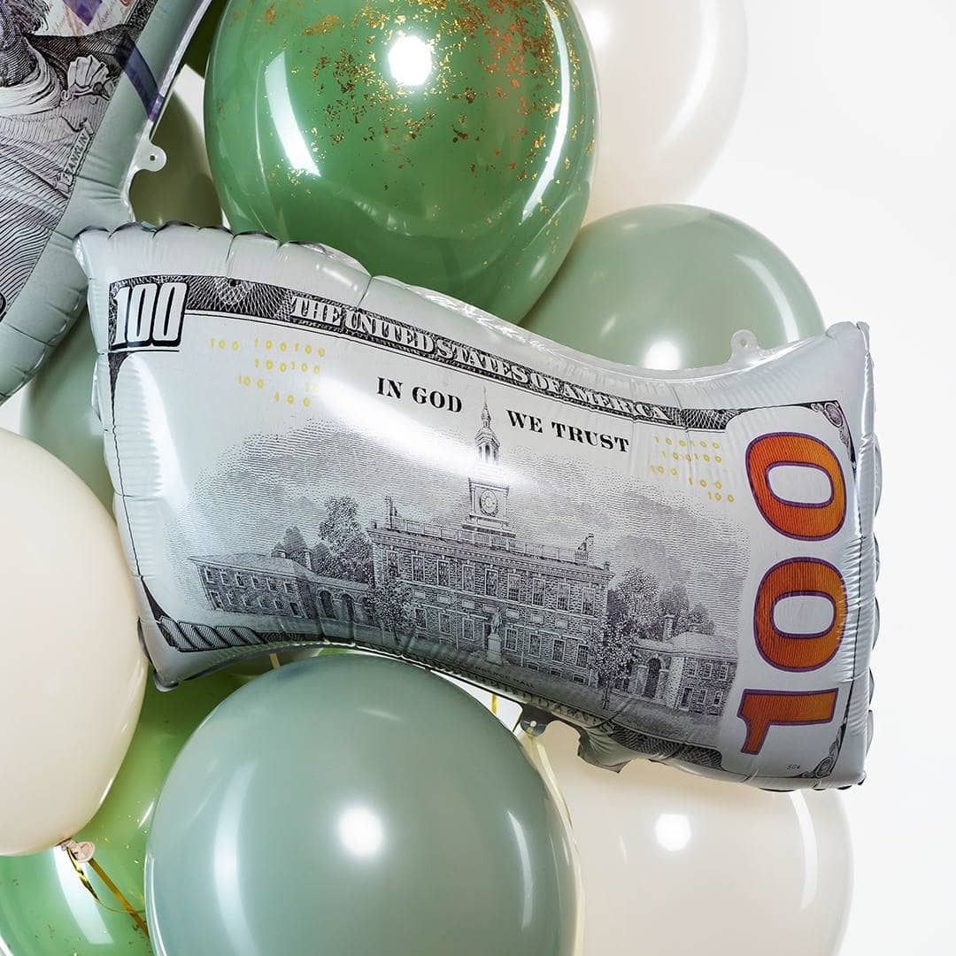 Шар фольгированный 100 долларов США, 1 шт. 3